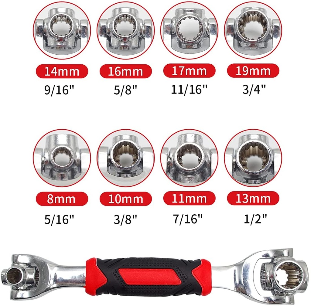 48 in 1 Universal Wrench, Tiger Wrench, Handy Adjustable Tools, Multi-Function Socket Wrench