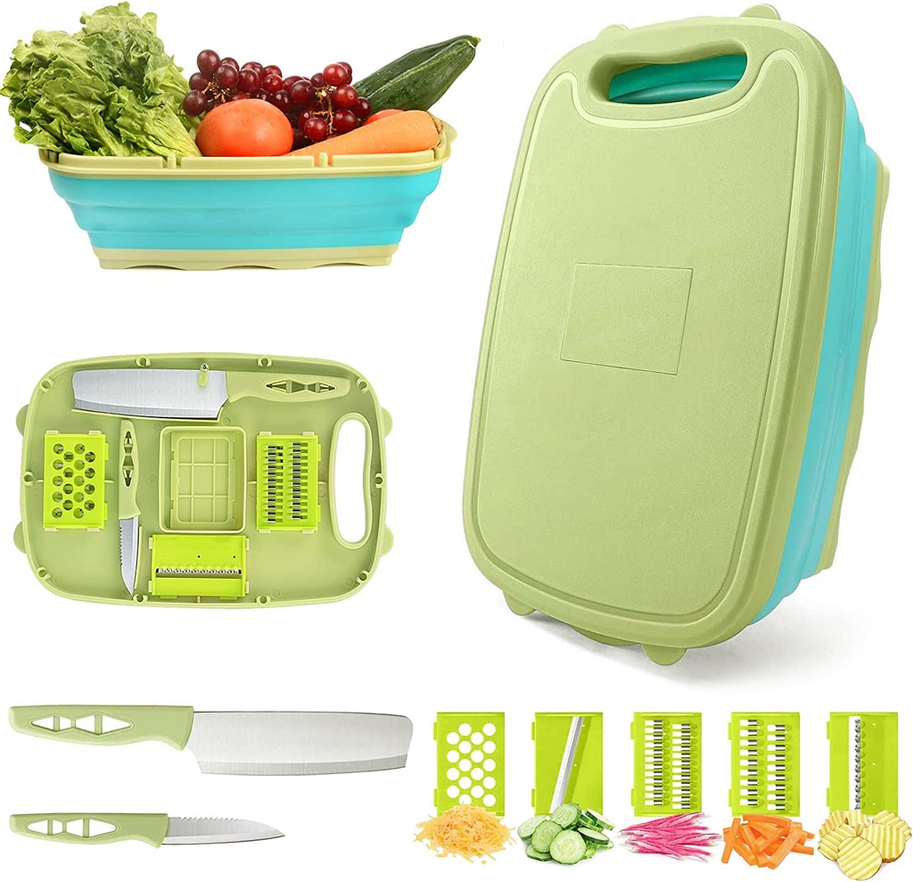 Multifunctional Slitting Planer, 9-in-1 Kitchen Chopping Board