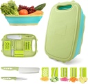 Multifunctional Slitting Planer, 9-in-1 Kitchen Chopping Board