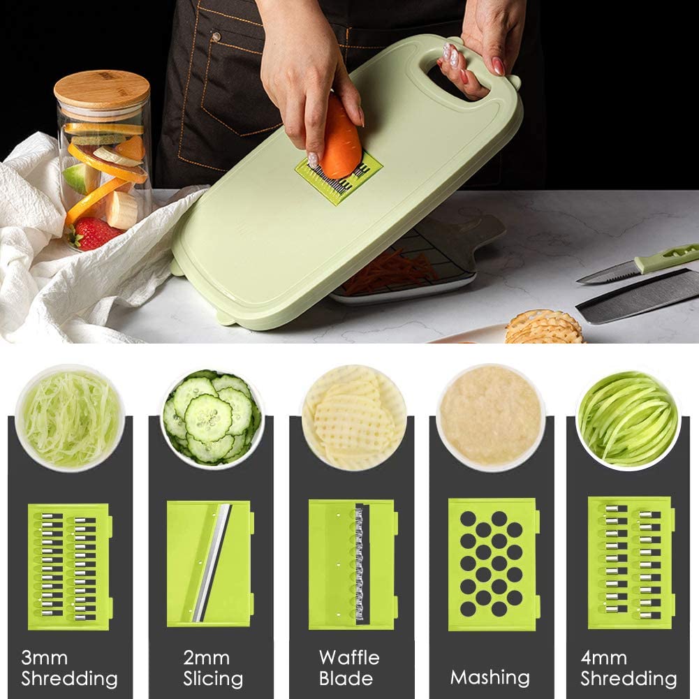 Multifunctional Slitting Planer, 9-in-1 Kitchen Chopping Board