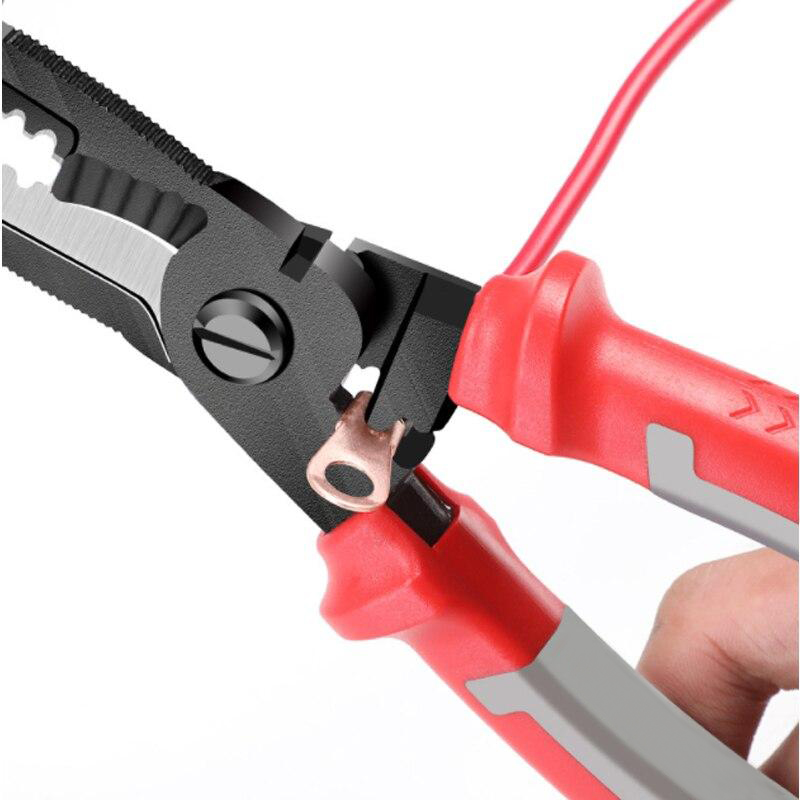 6 In 1 Multifunctional Electrician Pliers, Wire Stripper Pliers, Heavy Duty Multi Function Tool for Electrical Wiring