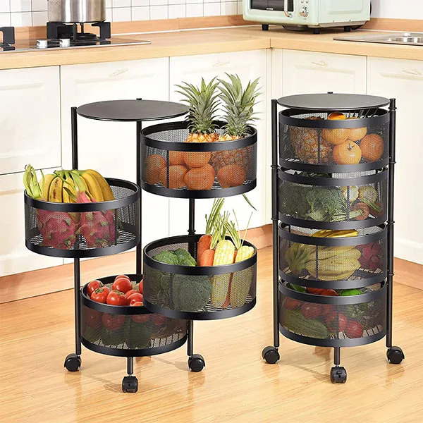 4 Layer Round Kitchen Rack
