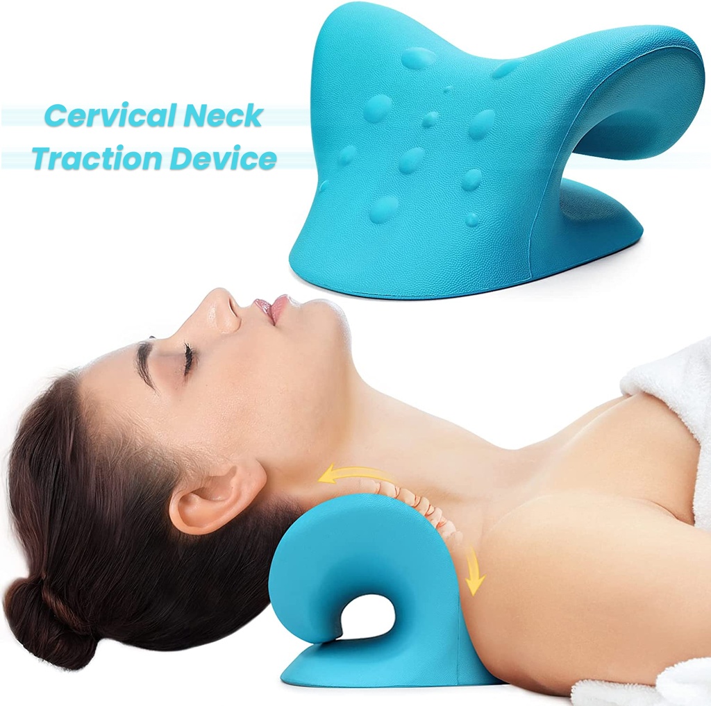 Cervical Neck Traction Device, Neck Relaxer, Cervical Pillow for Neck and Shoulder Pain