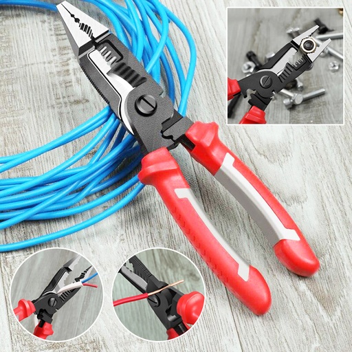 [H6-2328] 6 In 1 Multifunctional Electrician Pliers, Wire Stripper Pliers, Heavy Duty Multi Function Tool for Electrical Wiring