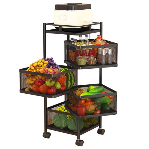 [H4-2377] 4 Layer Square Kitchen  Rack