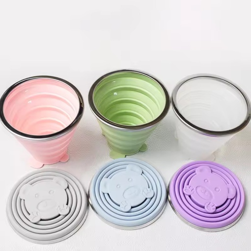 [CS-2390] Silicone Foldable Cup for Picnic, Camping, Hiking, Travel